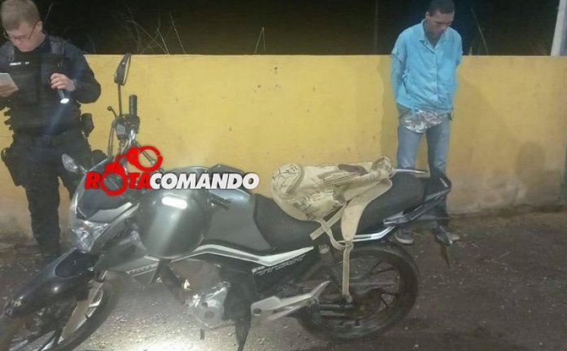 11º BPM - Em barreira policial PM recupera motocicleta roubada na cidade de Ouro Preto do Oeste