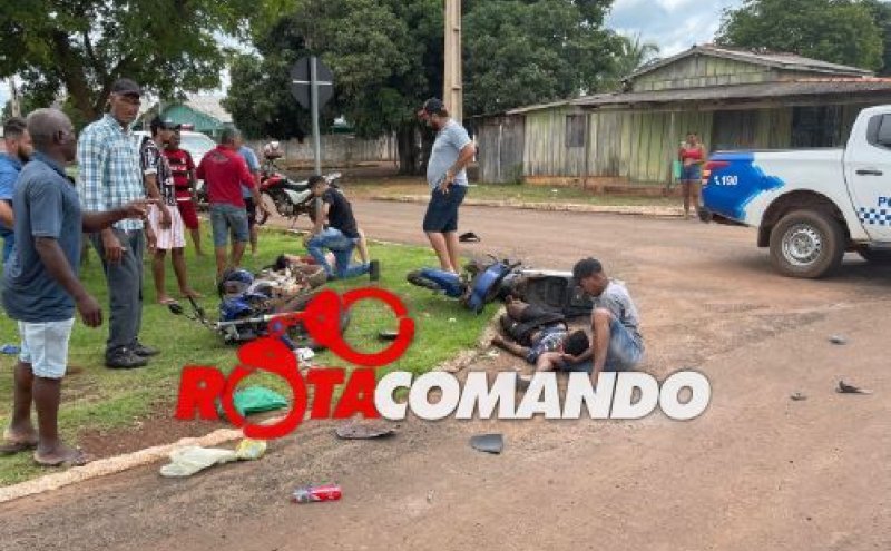 Acidente deixa três pessoas feridas, em São Francisco do Guaporé
