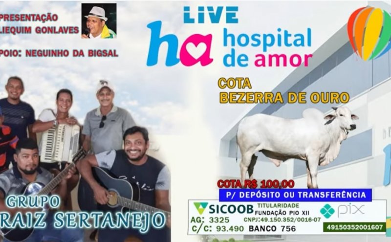 Live Direito de viver em amor a vida em prol ao Hospital de Amor em Costa Marques  e São Domingos/RO