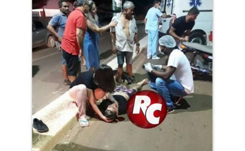 Adolescente fica ferido após cair de moto ao bater em cachorro em São Francisco do Guaporé/ RO.