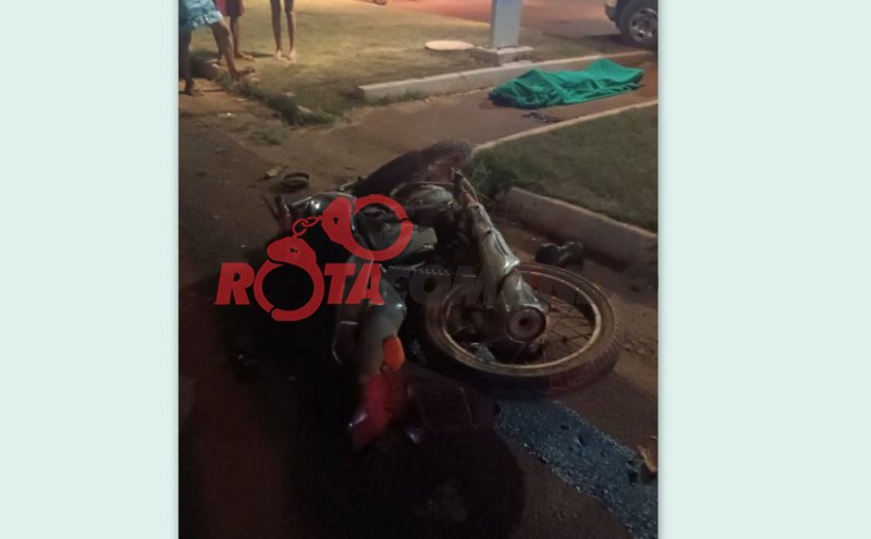 Fatalidade - Motociclista morre ao bater contra meio-fio em São Francisco do Guaporé