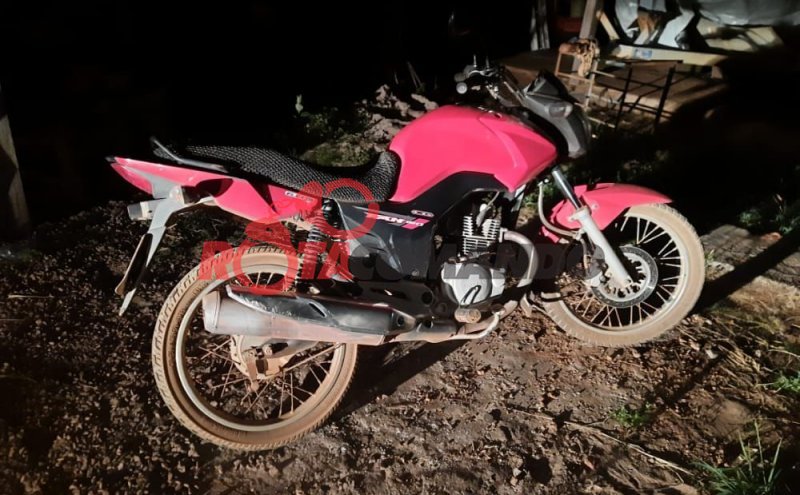 PM e Polícia Cívil recuperam motocicleta furtada em São Francisco do Guaporé