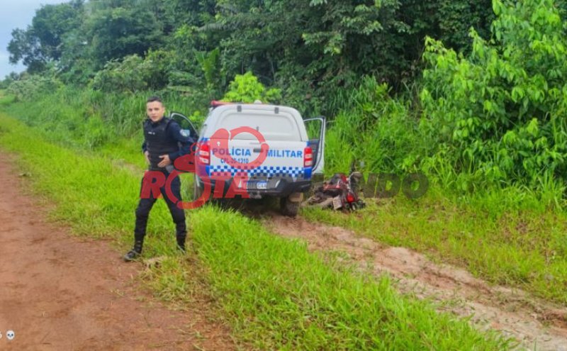 11° BPM - Polícia Militar em patrulhamento na BR 429 recupera mais uma motocicleta em São Domingos do Guaporé