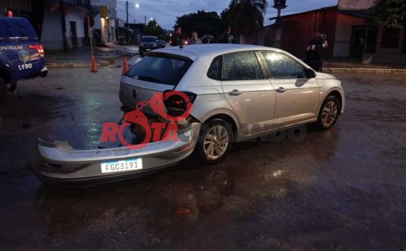 Acidente de trânsito é registrado no centro de São Miguel do Guaporé/RO