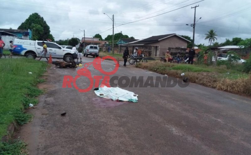 Acidente de trânsito com vítima fatal em Alvorada do Oeste/RO.