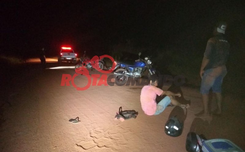 Colisão entre motocicletas deixa condutor ferido com fratura em São Francisco do Guaporé /RO.