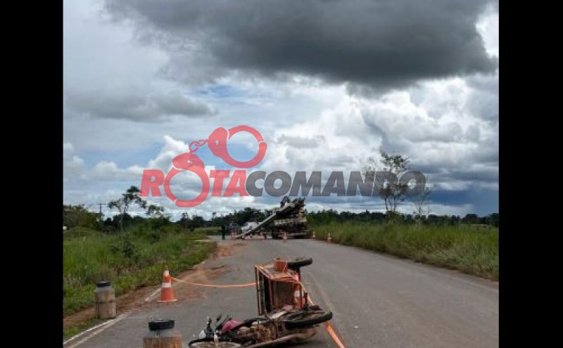 Acidente na RO-473 deixa motociclista ferido em Urupá/RO
