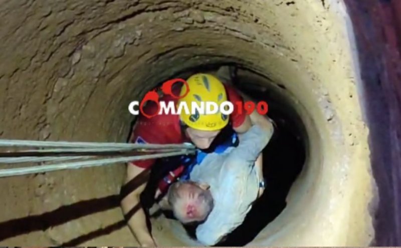 Idoso 77 anos é resgatado de poço de 28 metros de profundidade em Ji-Paraná