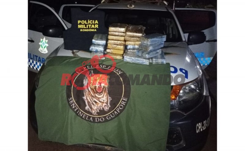 Polícia Militar e Exército apreendem mais de 20 kg de maconha em Costa Marques
