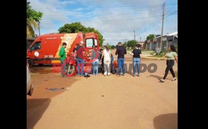Acidente de trânsito deixa motociclista ferido em São Miguel do Guaporé