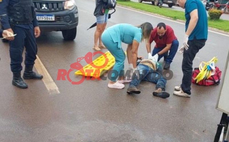 Acidente de trânsito entre dois veículos deixa ferido em Alvorada do Oeste/RO
