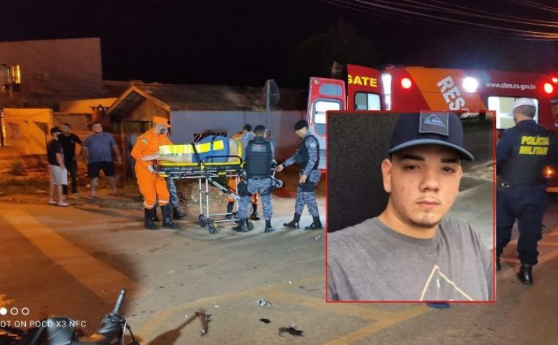 Jovem motociclista morre após colisão com viatura da PM em Cacoal