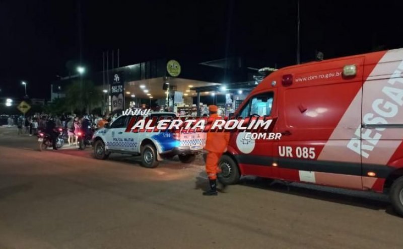 Funcionários de conveniência de posto de combustível foram baleados em Rolim de Moura