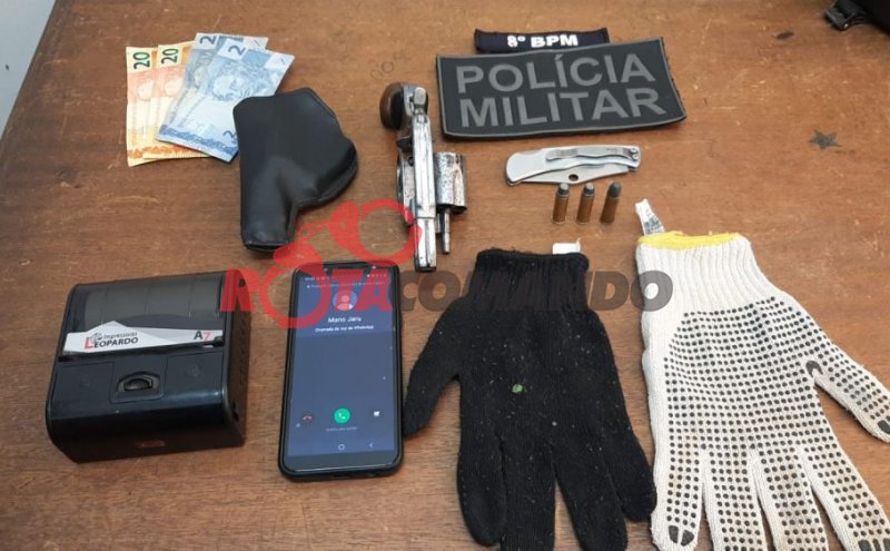 Polícia Militar prende homem com arma de fogo ao desembarcar de moto táxi em Jaru 