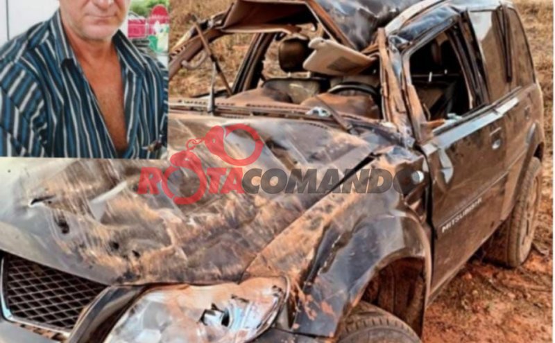 Homem morre após sair de almoço em família e capotar Pajero na zona rural