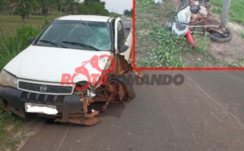 Motociclista morre após ser colididos por Pick UP em Rodovia na zona da mata