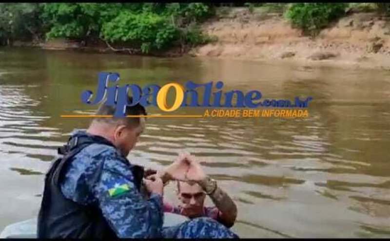 Na água o Raio Arde Mais!!! Força Tático captura foragido nadando no rio machado.