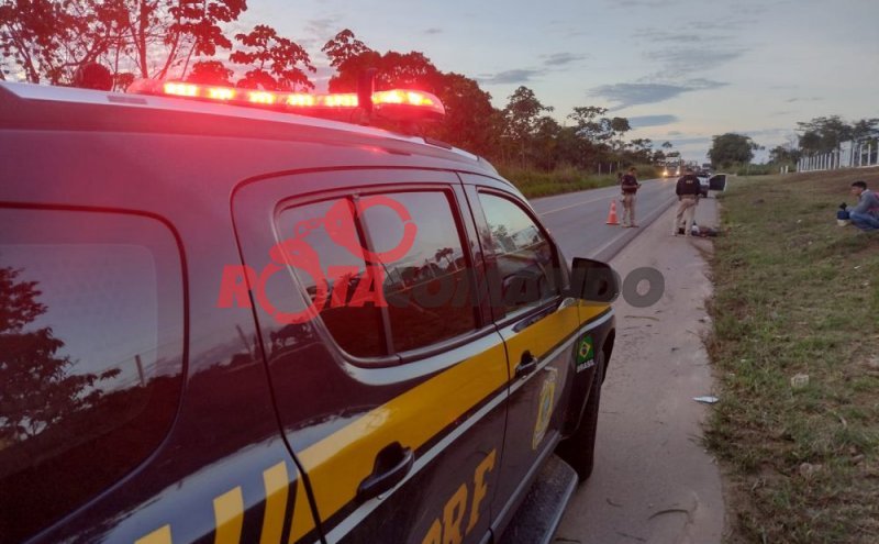 Mulher morre atropelada próximo a 2° Delegacia da Polícia Rodoviária Federal em Ji-Paraná