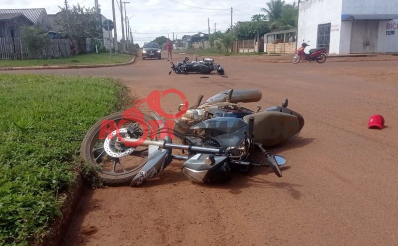 Colisão entre motocicletas deixa homem gravemente ferido em São Francisco do Guaporé/RO.