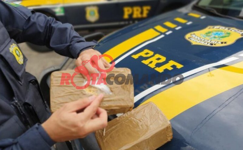 Em Ji-Paraná, PRF apreende 6,4 Kg de cloridrato de cocaína.