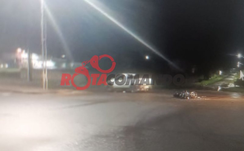 Acidente entre carro e moto deixa ferido em Urupá