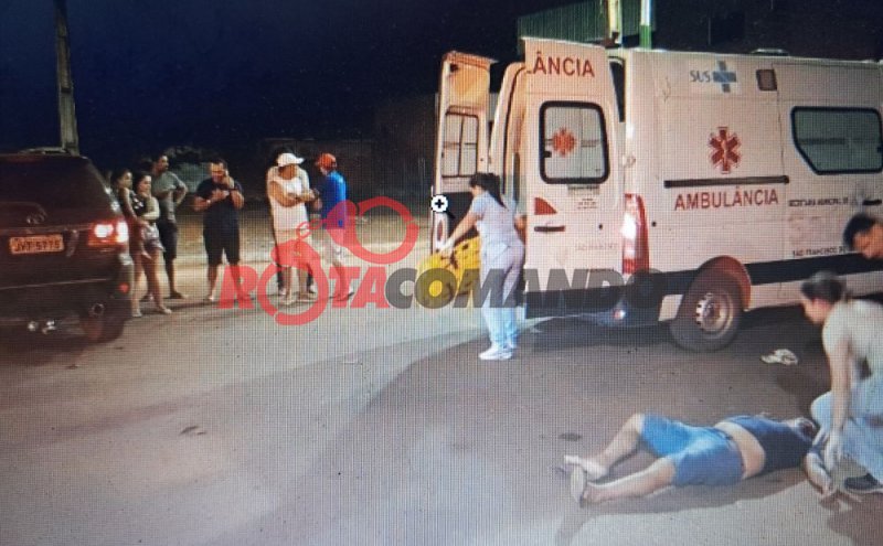 Acidente de Trânsito Deixa Motociclista em Estado Grave no Centro de São Francisco do Guaporé