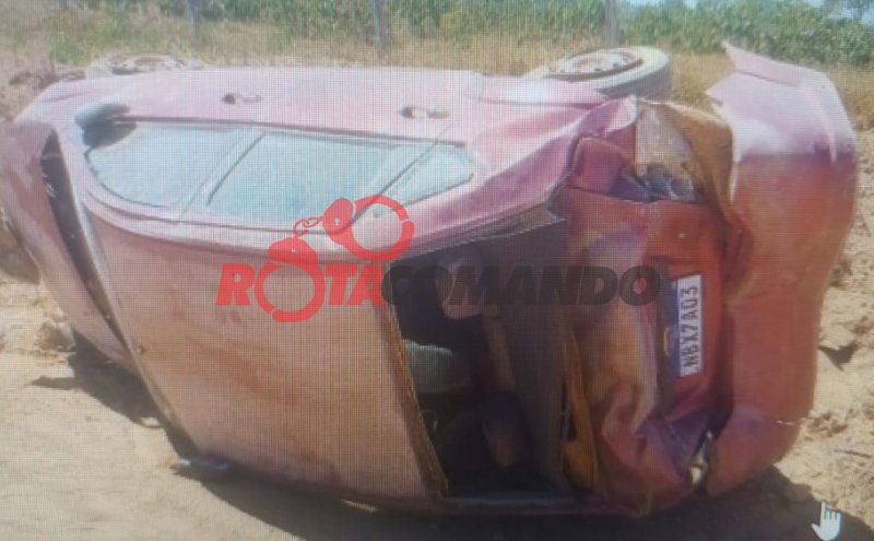 Idoso fica ferido após capotamento na zona rural de Seringueiras