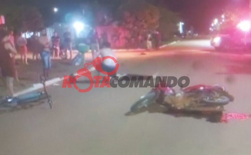 Condutora sofre acidente após atropelar cachorro em São Miguel do Guaporé